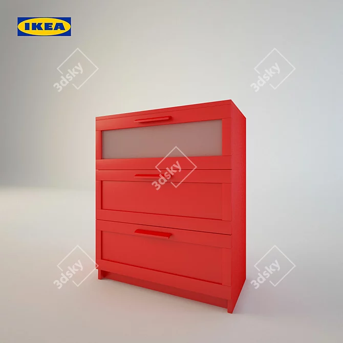 IKEA BRIMNAS Storage Bed 3D model image 1