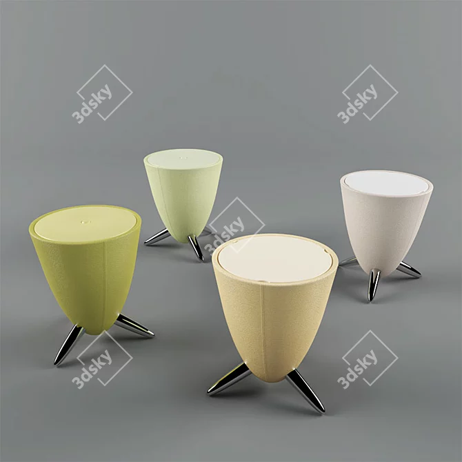 Tam-Tam Bongo: Smart Side Table & Stool 3D model image 1