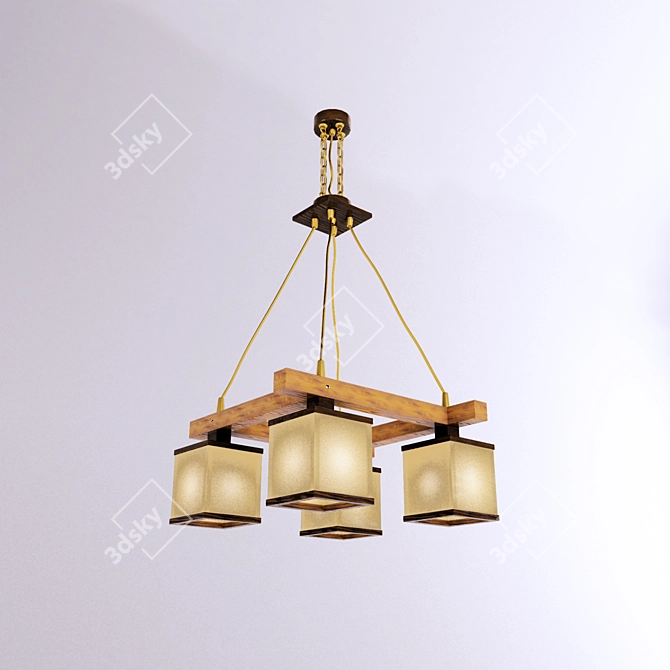 Elegant Crystal Chandelier 3D model image 1