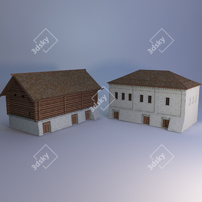 Title: Vintage 20th Century Homes 3D model image 1