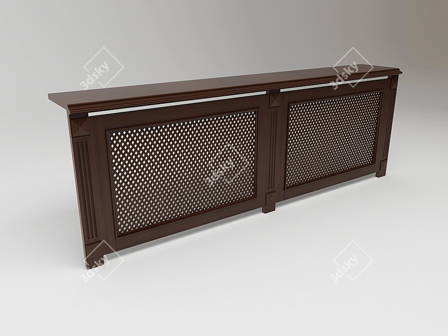 Contemporary Radiator Grille 2220x780 3D model image 1