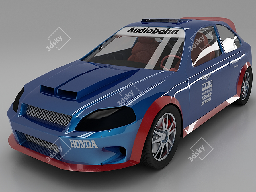 Sleek and Versatile: Honda Civik 3D model image 1