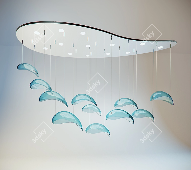 Custom-made Chandelier Drops 3D model image 1