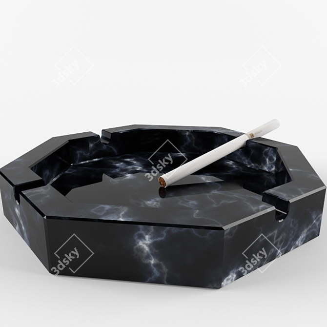 Elegant Marble Ashtray 3D model image 1