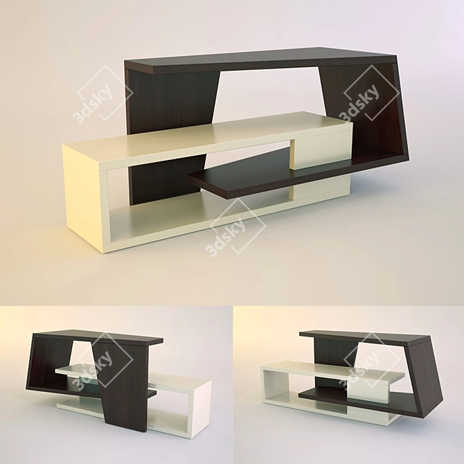 Versatile Shop Window Rack 3D model image 1