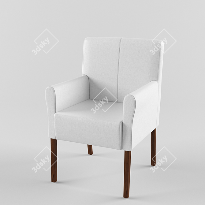 Modern Leather Armchair 3D model image 1