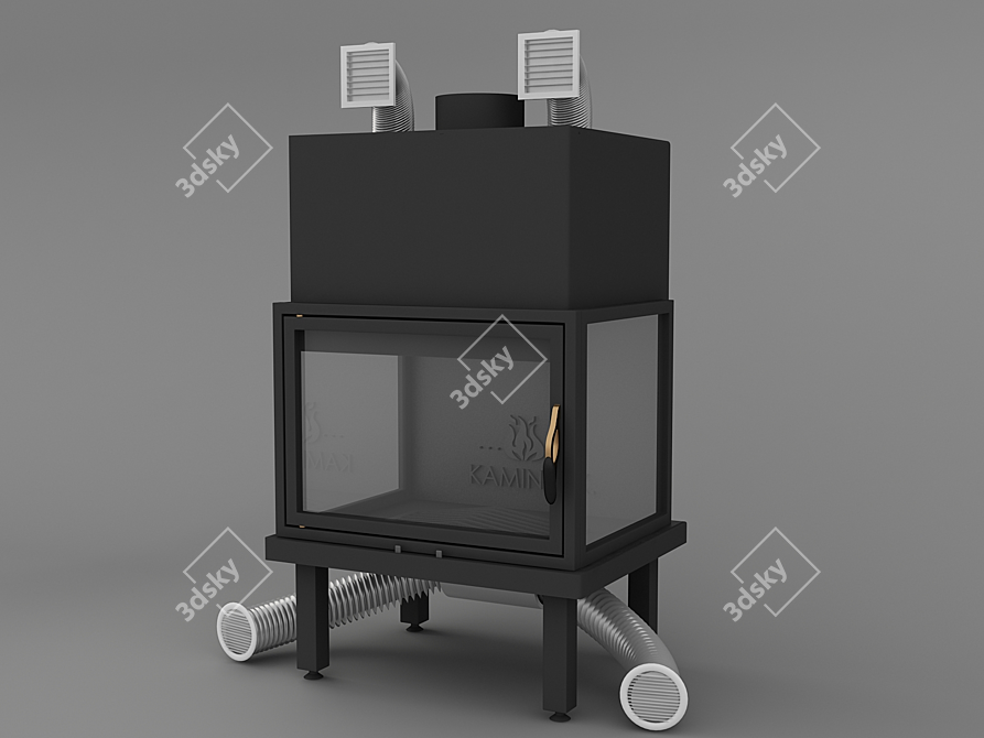 SleekTRI-Fire Fireplace Burner 3D model image 1