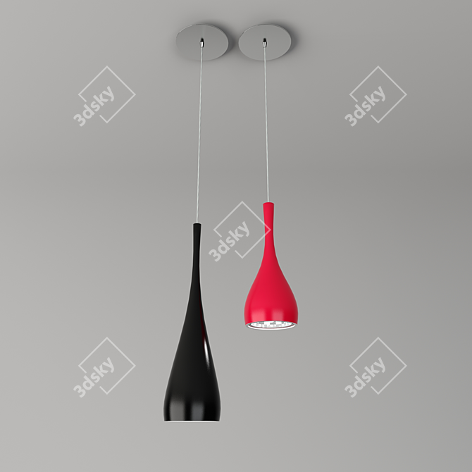 Modern Glam Pendant Light 3D model image 1