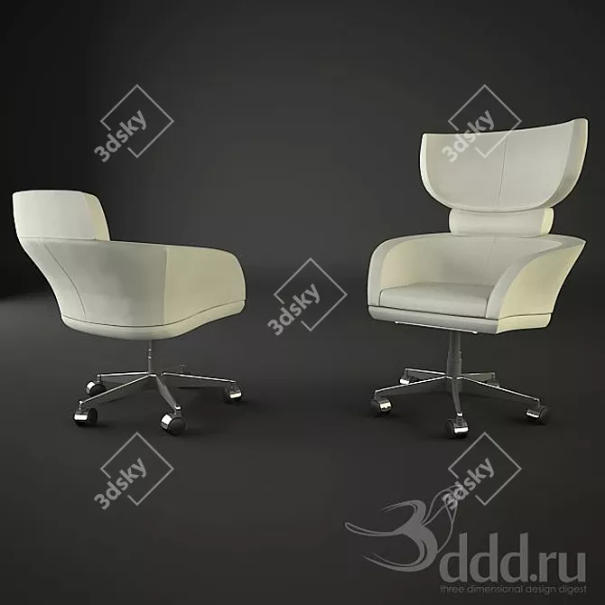 Stylish Office Chairs: GIORGETTI Collection 3D model image 1