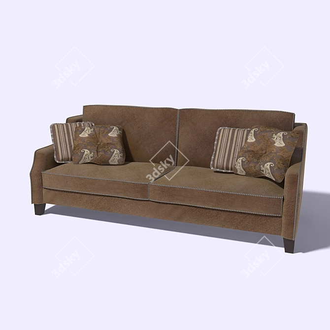 Title: Classic Modeled Sofa in Max2011+FBX 3D model image 1