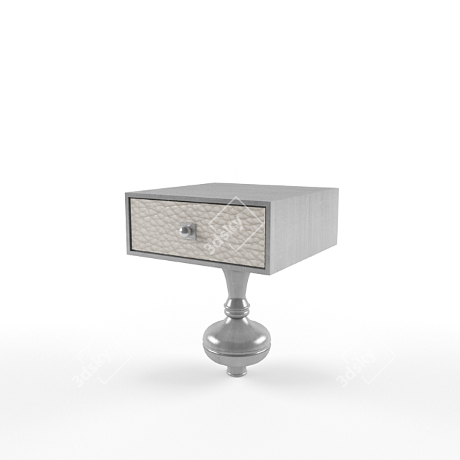  Italian Neoclassical Bedside Table 3D model image 1