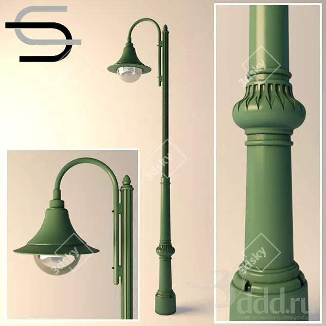 Illuminate the Night: Pedestrian Street Light 3D model image 1