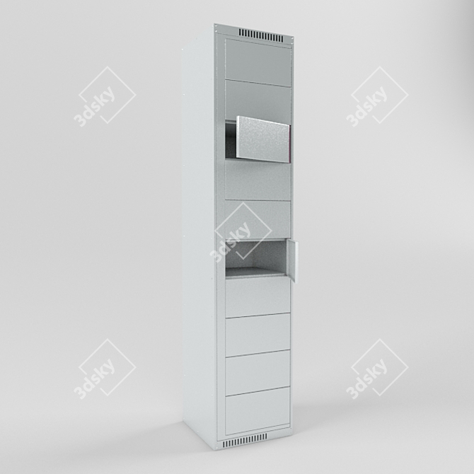 Military Regiment Storage Shelf 3D model image 1