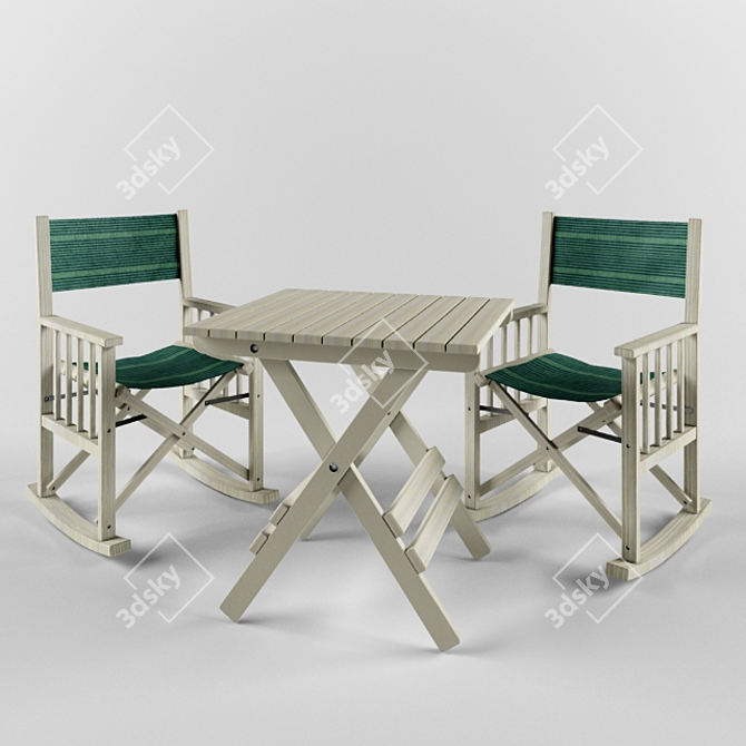 "Merci" Garden Furniture Set 3D model image 1