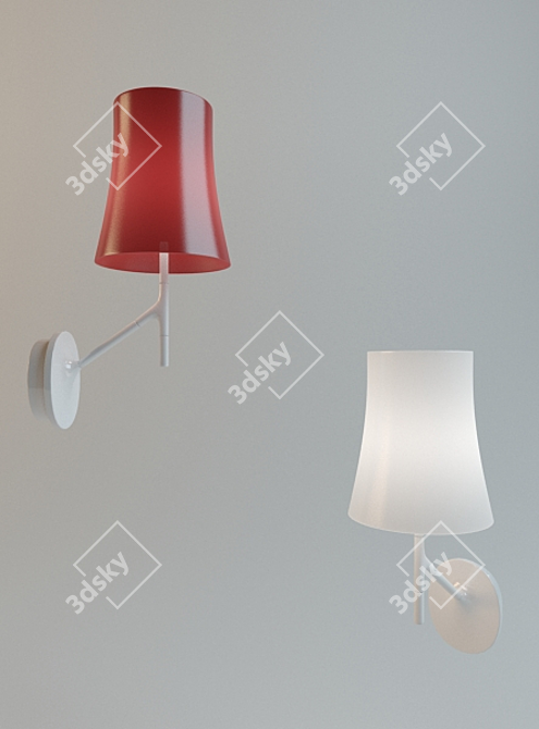 Elegant Foscarini Birdie Lamp 3D model image 1