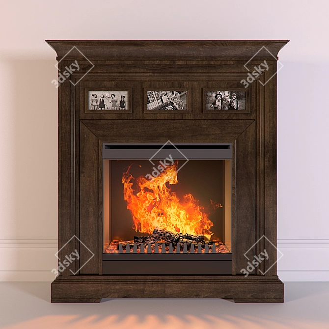 CozyFire Electric Fireplace 3D model image 1