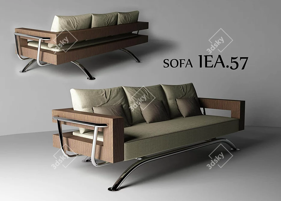 Designer Sofa: Exclusive and Modern 3D model image 1