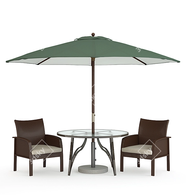 Affordable and Practical Garden Furniture 3D model image 1