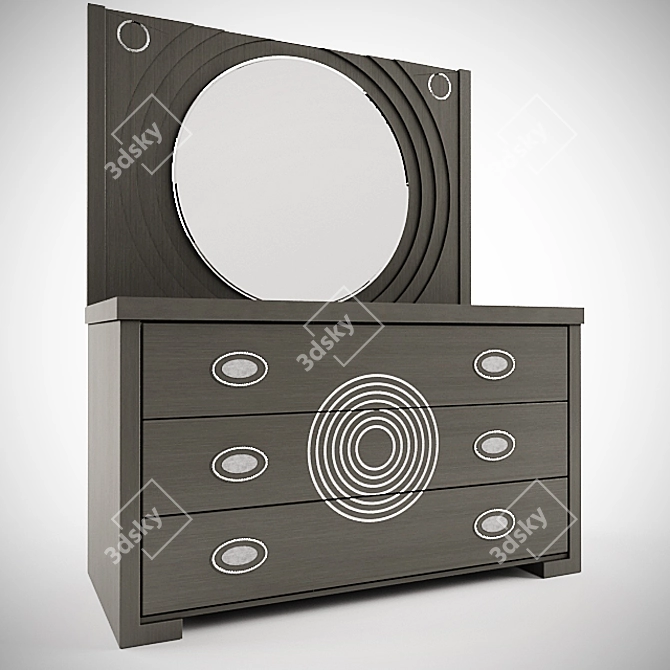 Modern 4-Drawer Chest 3D model image 1