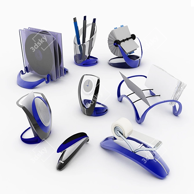 Versatile Desktop Accessories Kit 3D model image 1