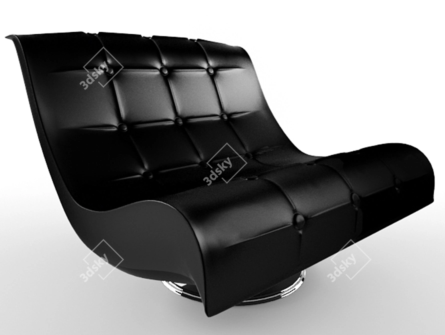 Cozy Relaxation Armchair 3D model image 1
