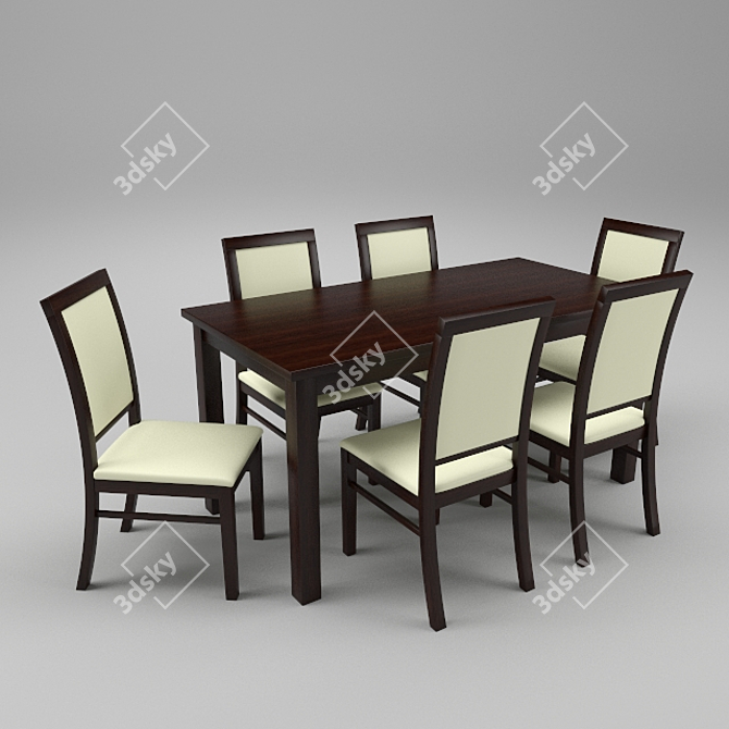  Halmar SYLWEK 1 Chair & ERNEST 160\200 Table 3D model image 1