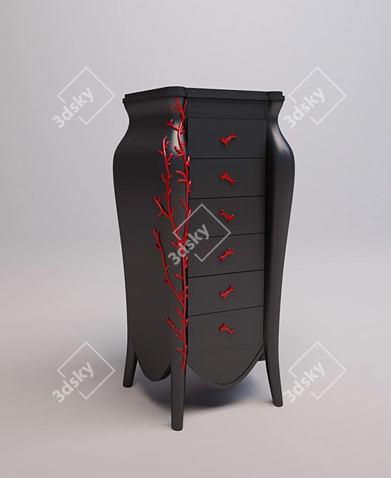 Classic Chest of Drawers 3D model image 1