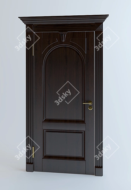 Elegant Classic Door 3D model image 1