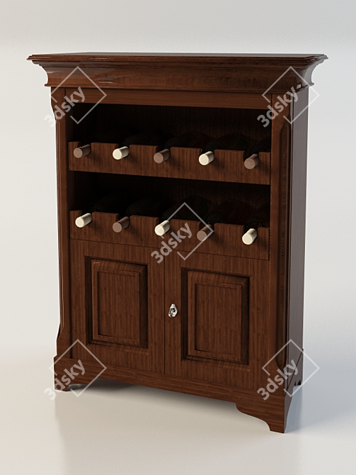 Elegant Wine Storage Solution 3D model image 1