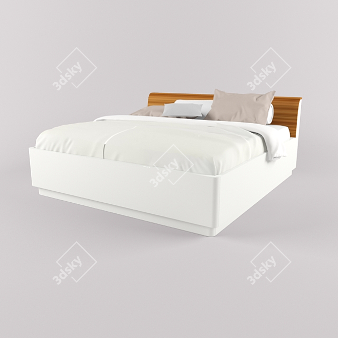 Elegant Hulsta Bed 3D model image 1