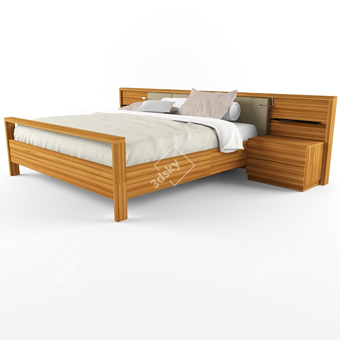 Luxury Hulsta Bed 3D model image 1