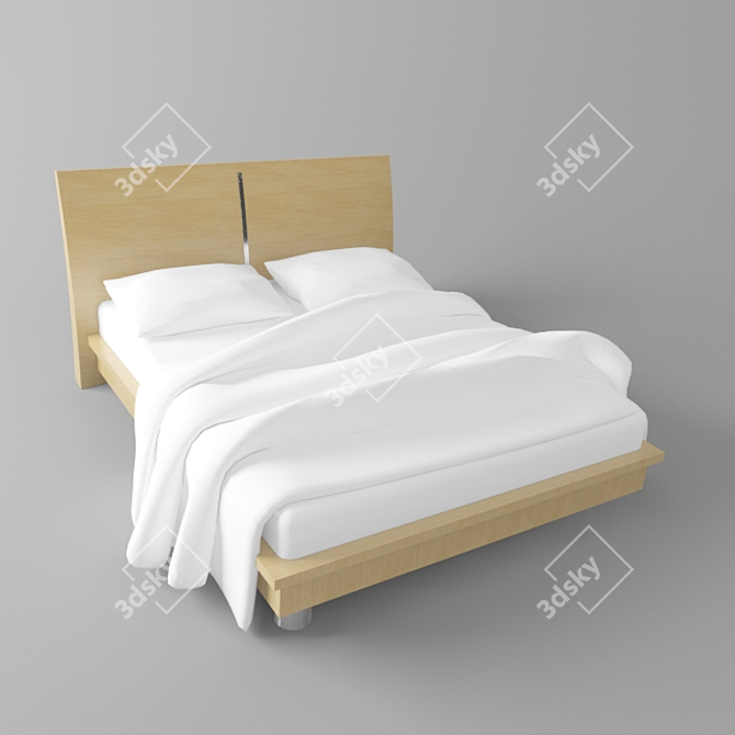 Luxury Italian Europeo Bed 3D model image 1