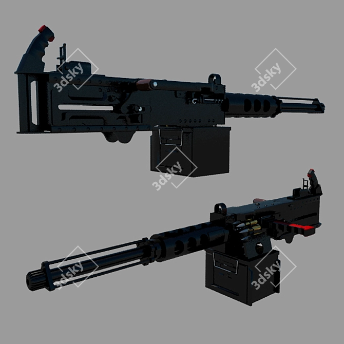 Fallout-inspired M2 Replica 3D model image 1