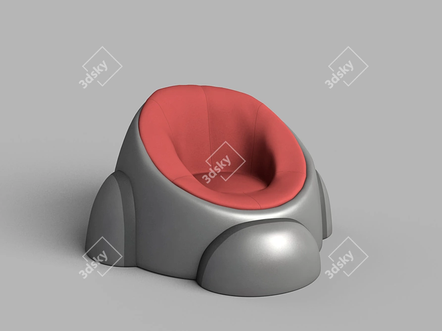 Yoda's Council Chair 3D model image 1