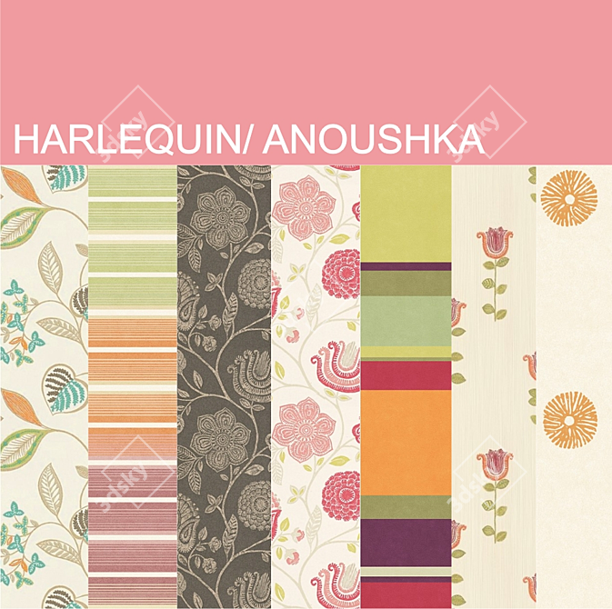 Anoushka: Luxury Wallpaper Collection 3D model image 1