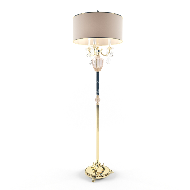 Classic Torchiere Floor Lamp 3D model image 1