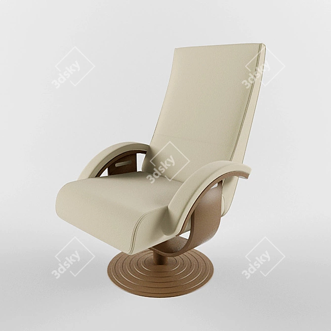 Minimalist Comfort Armchair 3D model image 1
