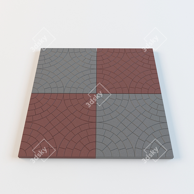 Artistic Paving Block: Creativity Unleashed 3D model image 1