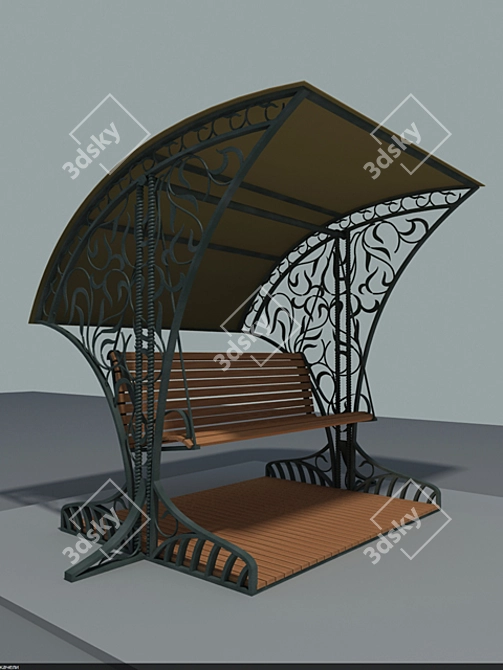 Elegant Garden Swings 3D model image 1