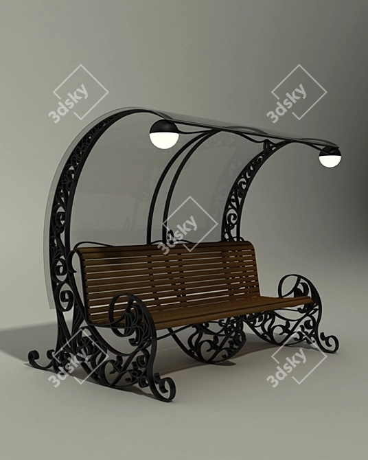 Forged Bench 3D model image 1