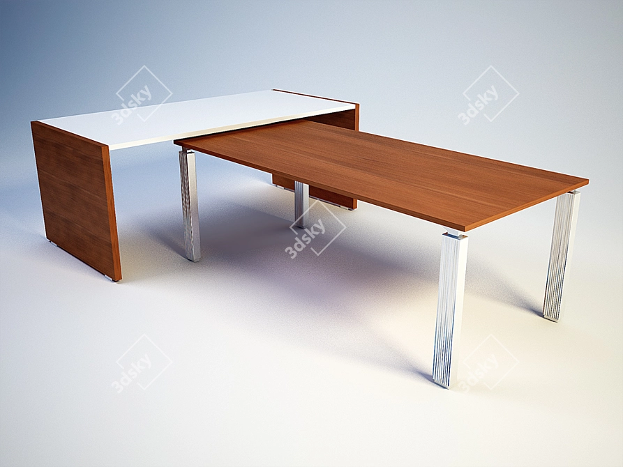 Sleek Office Table 3D model image 1