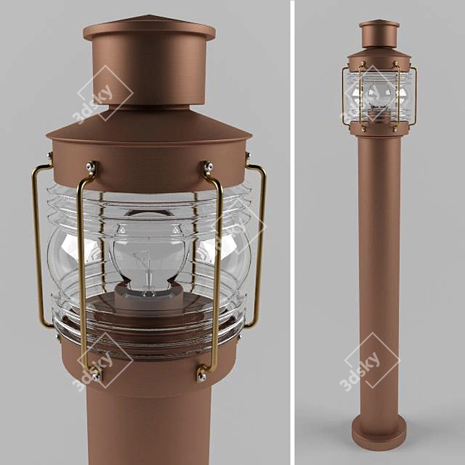 Copper Garden Luminaire BOOM 3D model image 1