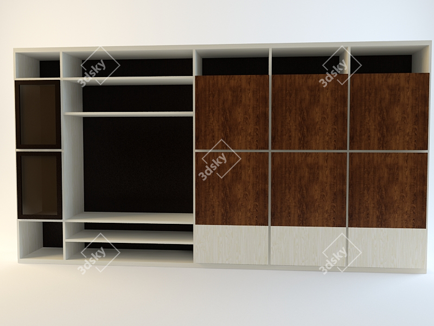 Custom Modern Style Wall Unit 3D model image 1