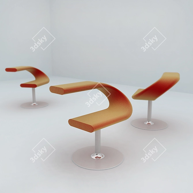 Stylish Modern Chair 3D model image 1