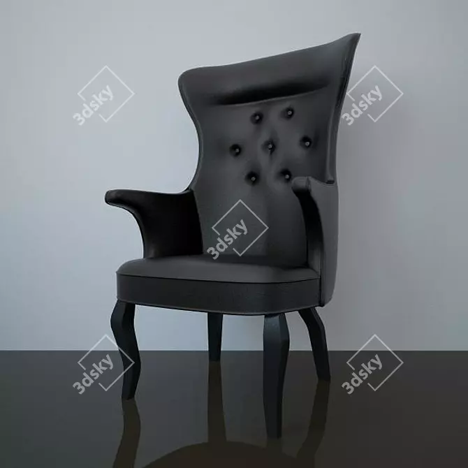 Elegant 3D Armchair with VRay 3D model image 1