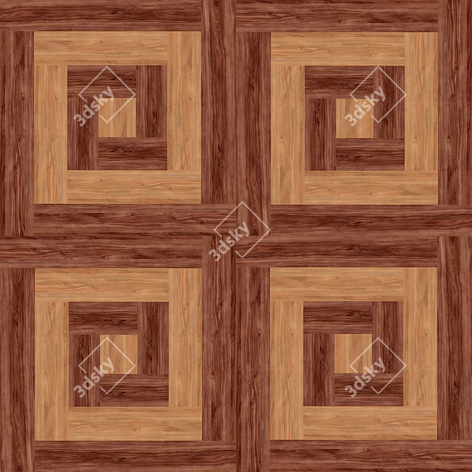 Elegant Parquet: Bump & Gloss 3D model image 1