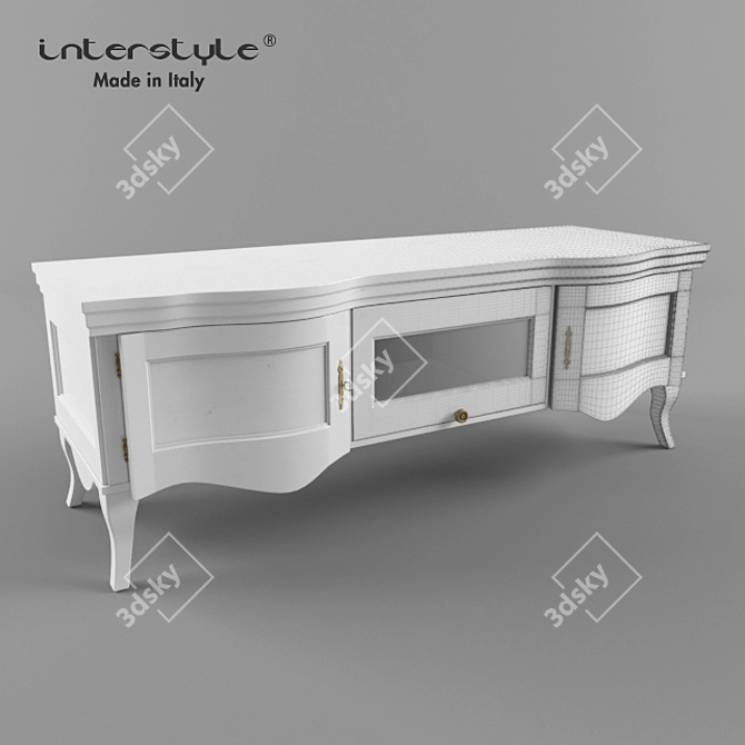 Elegant Interstyle TV Stand 3D model image 1