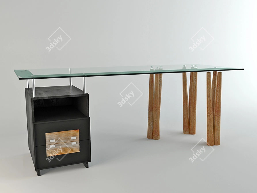 Elegant Dining Table 3D model image 1