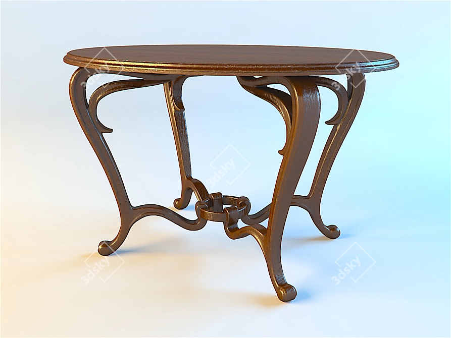 Contemporary Minimalist Table 3D model image 1