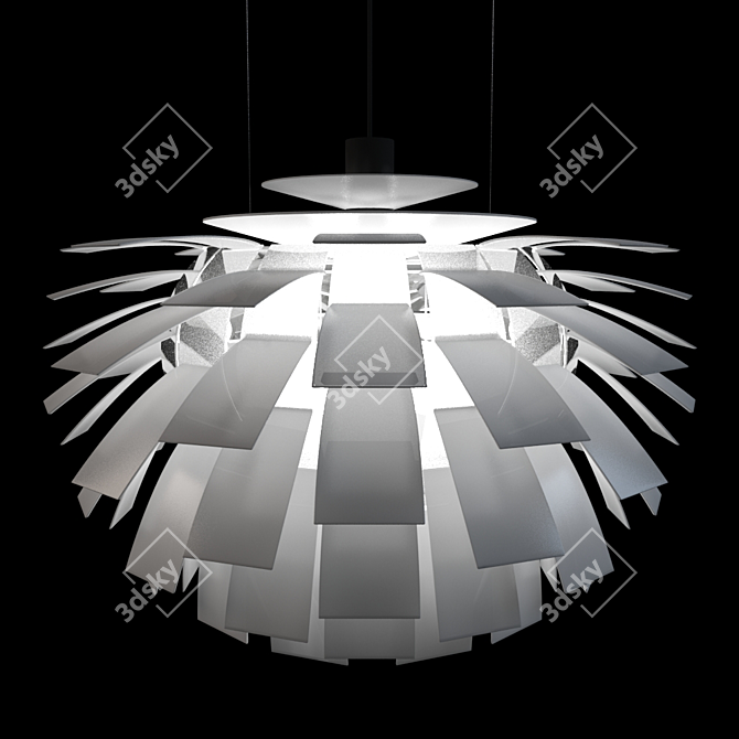 Elegant Crystal Chandelier 3D model image 1